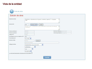 Vista de la entidadVista de la entidad
 