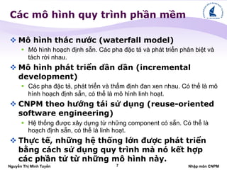 Các mô hình phát triển phần mềm được sử dụng phổ biến  Stringee