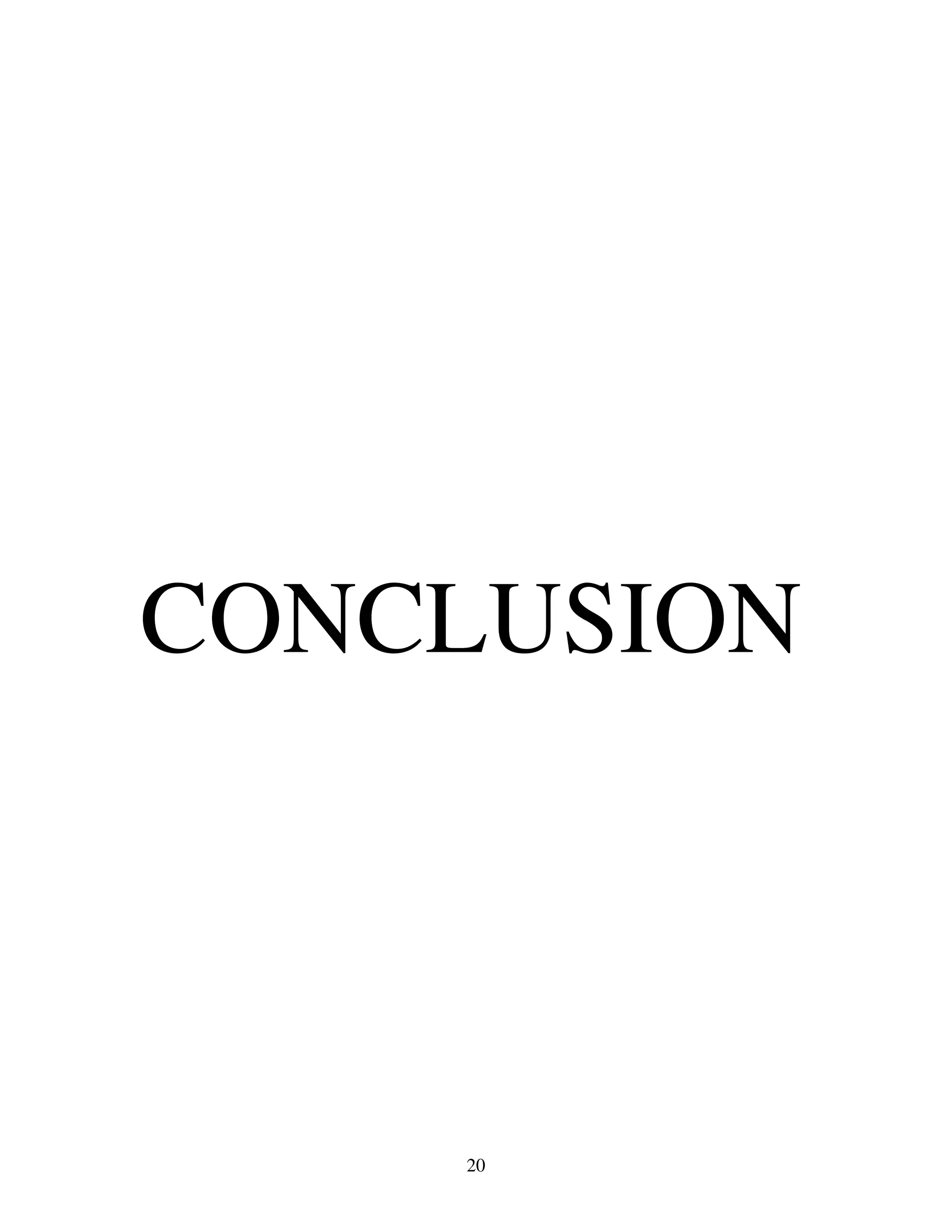 CONCLUSION




    20
 