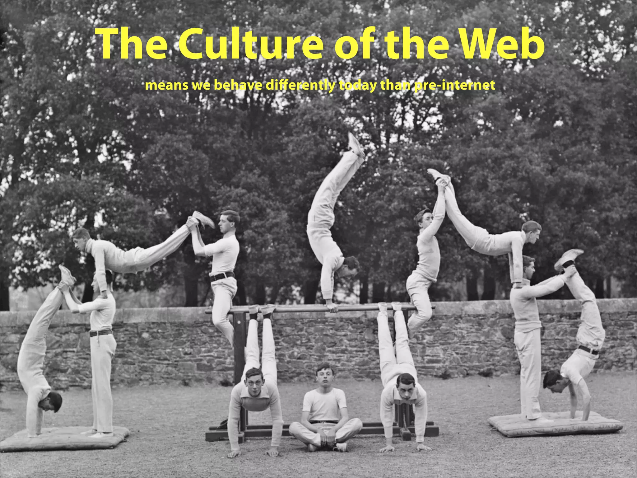 The Culture of the Web
  means we behave diﬀerently today than pre-internet




                                                       monique@boxcarmarketing.com
                                                           twitter: @boxcarmarketing
 