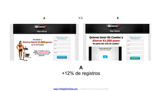A BV.S.
A
+12% de registros
www.YoPagoPorClick.com – Todos los derechos reservados
 