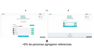 A BV.S.
B
+8% de personas agregaron referencias
 