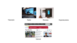 Televisión Radio Revistas Espectaculares
Internet
 