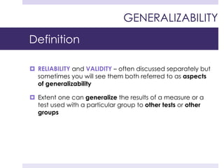 Characteristics of a Good Test | PDF