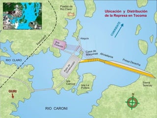 Ubicación y Distribución de la Represa en Tocoma 