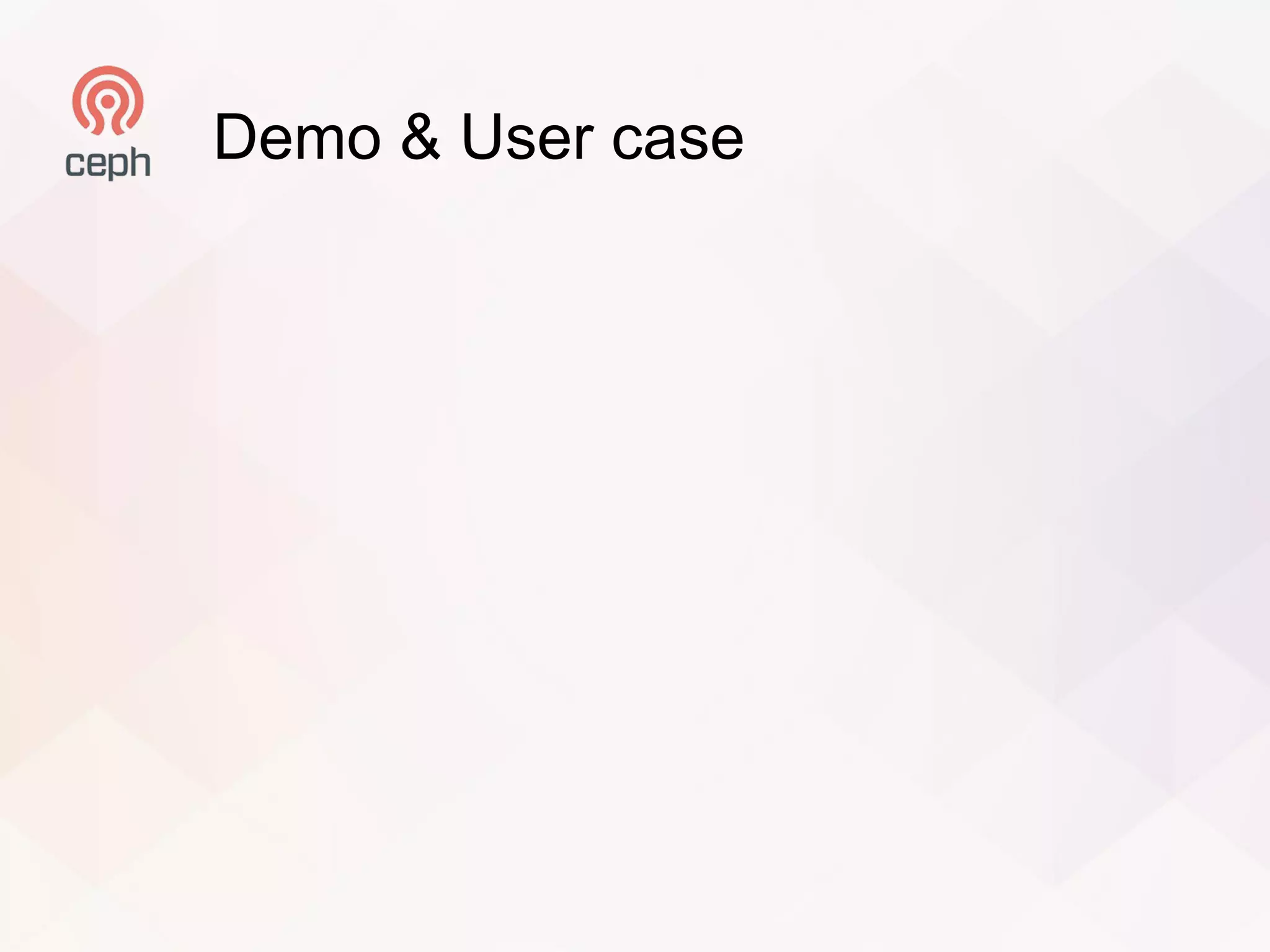 Demo & User case
 