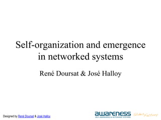 Designed by René Doursat & José Halloy
Self-organization and emergence
in networked systems
René Doursat & José Halloy
 