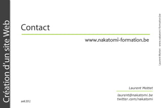 Formation ergonomie : les objectifs d'un site web. Formateur Laurent Mottet