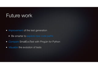 Creating Unit Tests Using Genetic Programming | PDF