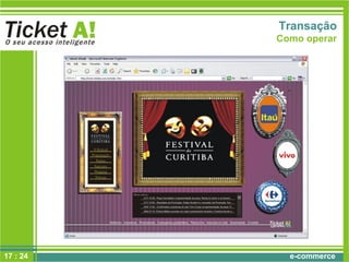e-commerce
Transação
Como operar
17 : 24
 