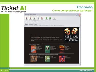 e-commerce
Transação
Como comprar/trocar participar
21 : 24
 