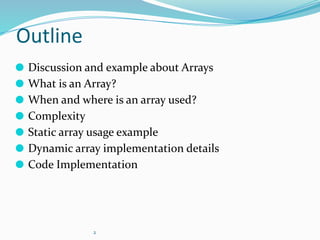 Description Of Static And Dynamic Arrays Ppt Description Of Static And Dynamic Arrays Ppt