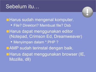 02. Struktur Dasar Php | PPT