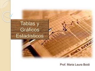 Prof. Maria Laura Boidi
Tablas y
Gráficos
Estadísticos
 