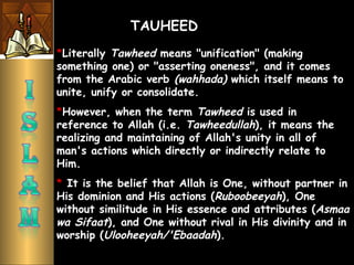 02 tauhed- ISLAMIAT | PPT