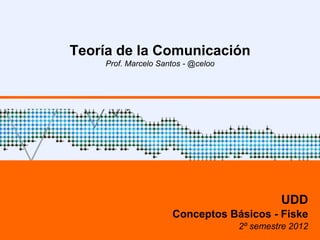 Teoría de la Comunicación
Prof. Marcelo Santos - @celoo
UDD
Conceptos Básicos - Fiske
 