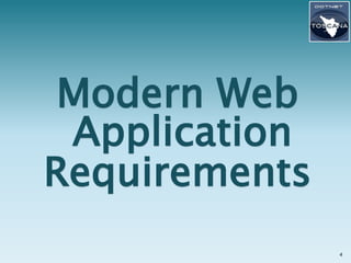 Modern Web
 Application
Requirements
               4
 