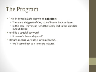 CPP02 - The Structure of a Program | PPT