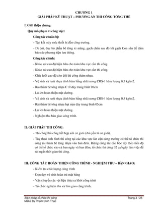 THUYET MINH BIEN PHAP THI CONG THAM NHUA-0988177702 | PDF
