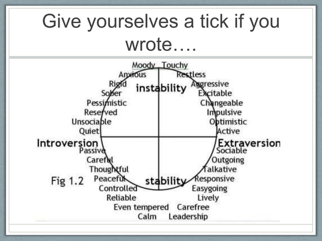 2012 - 02 trait theory eysenck big 5 | PPTX