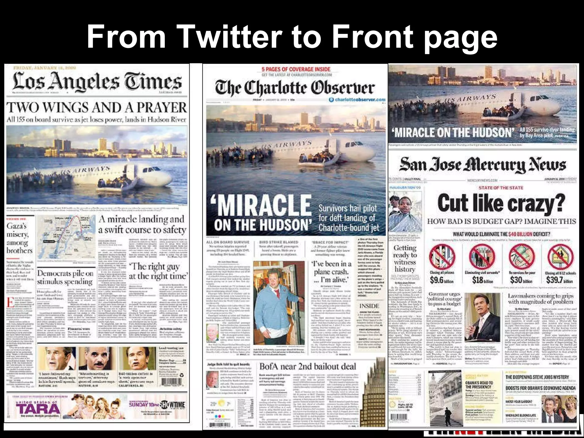 From Twitter to Front page 