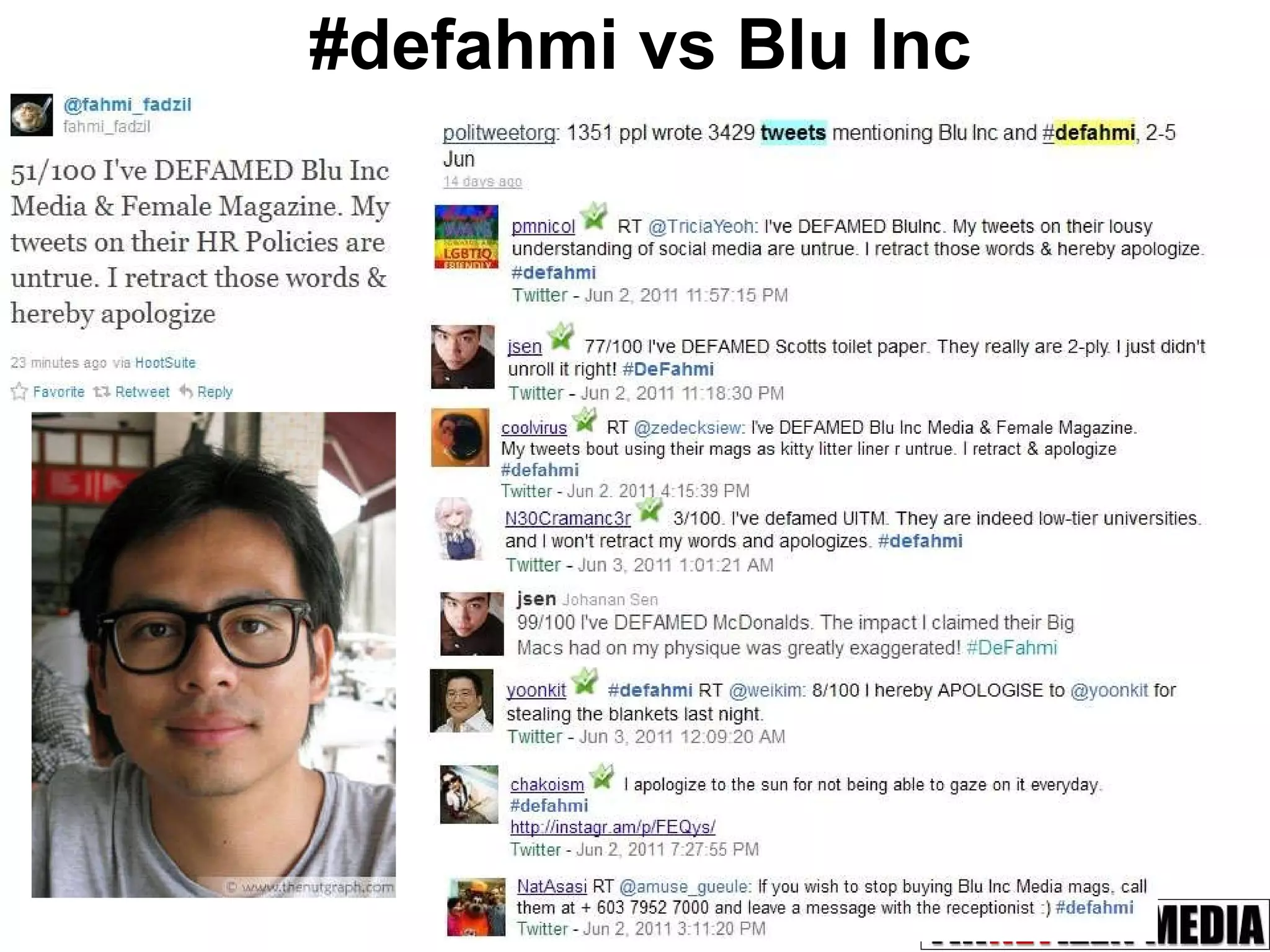 #defahmi vs Blu Inc 