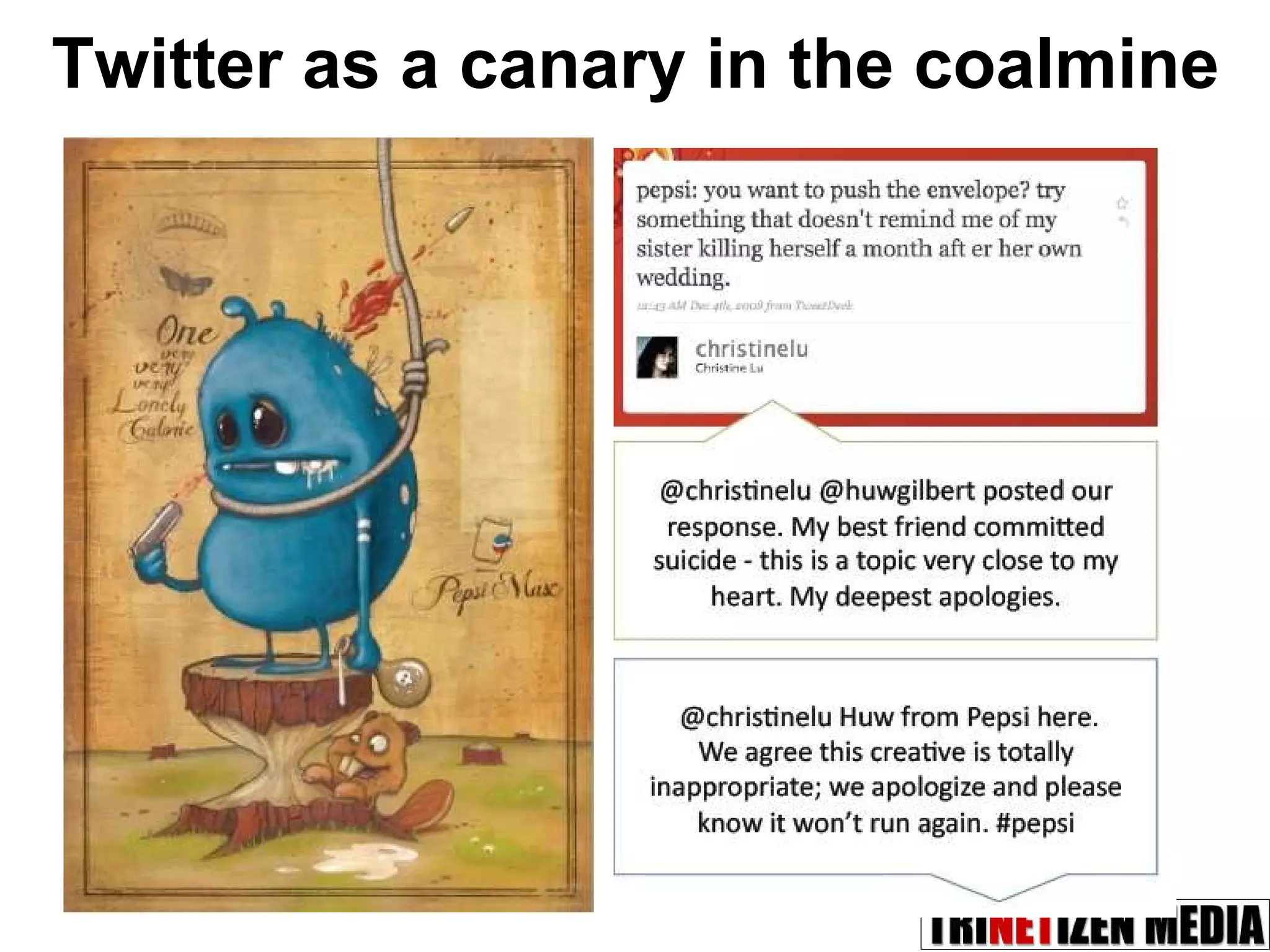 Twitter as a canary in the coalmine 