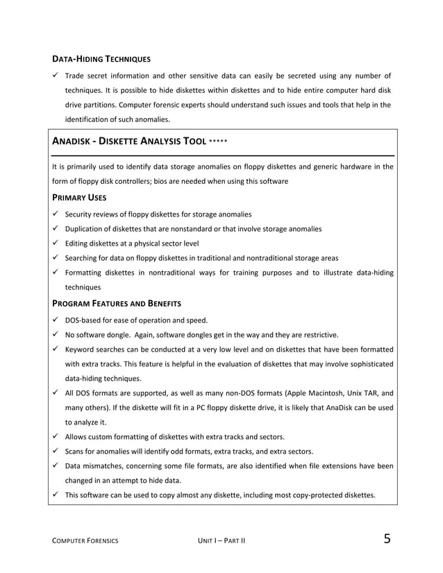 02 Types of Computer Forensics Technology - Notes | PDF | Operating ...
