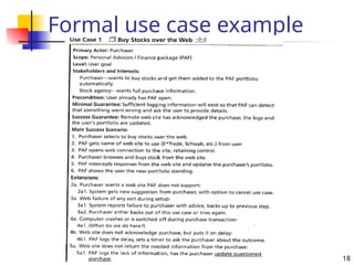 18
Formal use case example
 