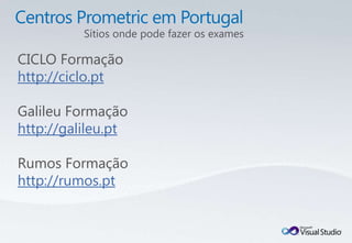 Sítios onde pode fazer os exames

CICLO Formação
http://ciclo.pt

Galileu Formação
http://galileu.pt

Rumos Formação
http://rumos.pt
 