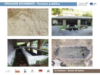 TIPOLOGIE RICORRENTI - Fontana pubblica




                                   Le Fontane – Grotte di Castro
 