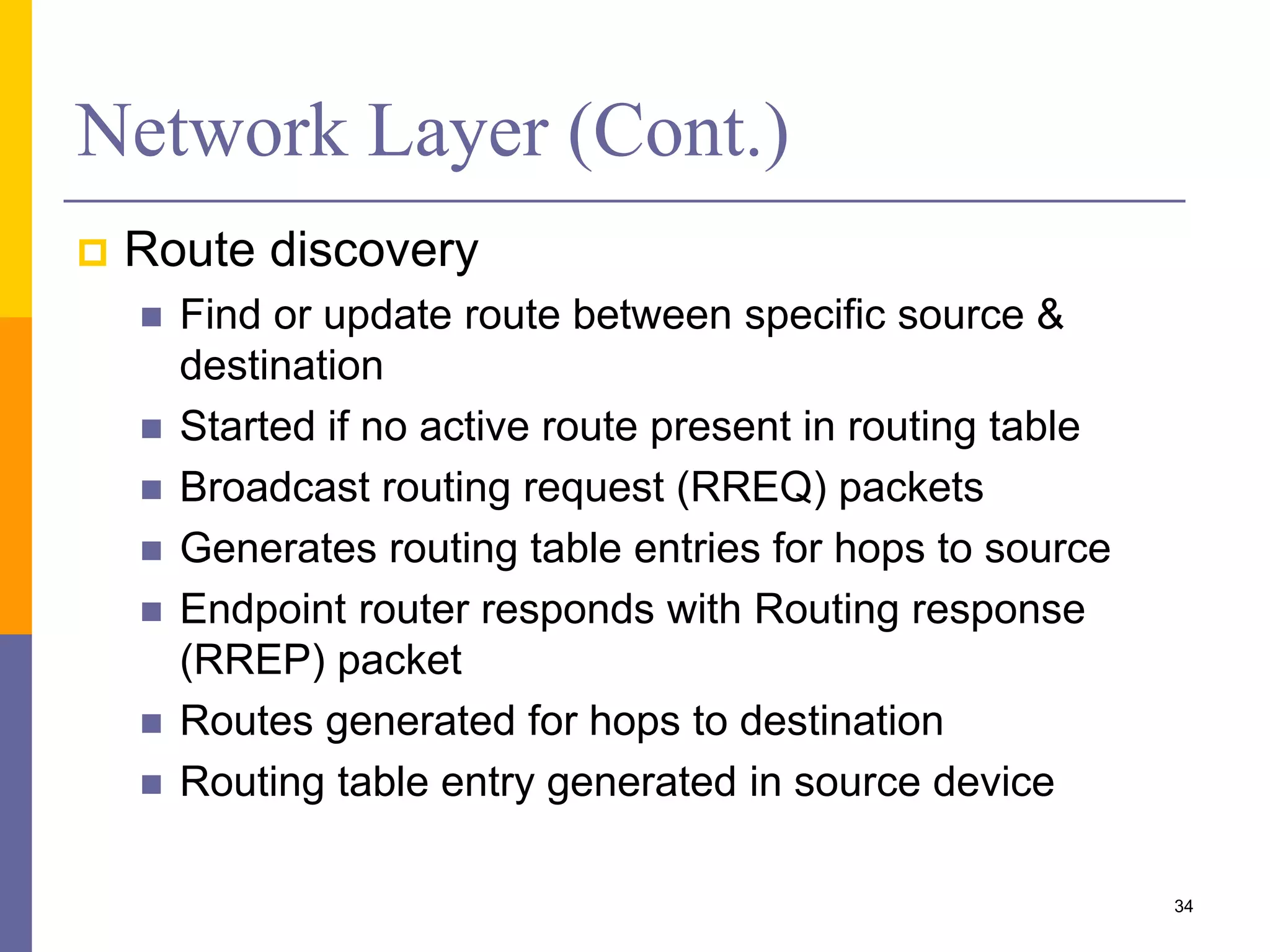Route Discovery
RREQ
RREP
1 2 3
4
2
1
5
34
 