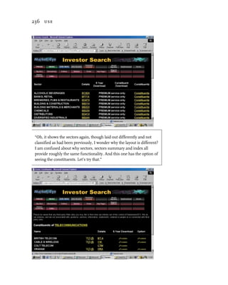 236 use




 “Oh, it shows the sectors again, though laid out differently and not
 classified as had been previously, I wonder why the layout is different?
 I am confused about why sectors, sectors summary and index all
 provide roughly the same functionality. And this one has the option of
 seeing the constituents. Let’s try that.”
 