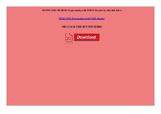DOWNLOAD OR READ Programming with POSIX Threads by click link below
READ NOW Programming with POSIX Threads
OR CLICK THE BUTTON HERE
 