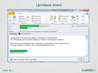 PAGE 28 |
Целевые атаки
 