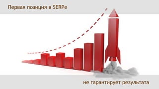     Первая позиция в SERPе                                                   не гарантирует результата