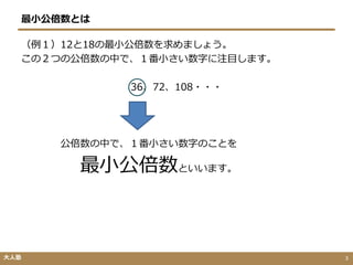 最小公倍数の求め方