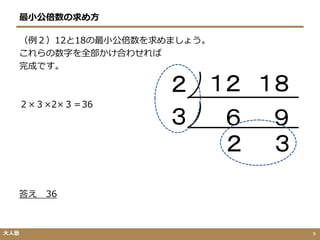 最小公倍数の求め方
