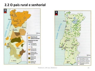 2.2 O país rural e senhorial
História A, 10º ano, Módulo 2 21
 