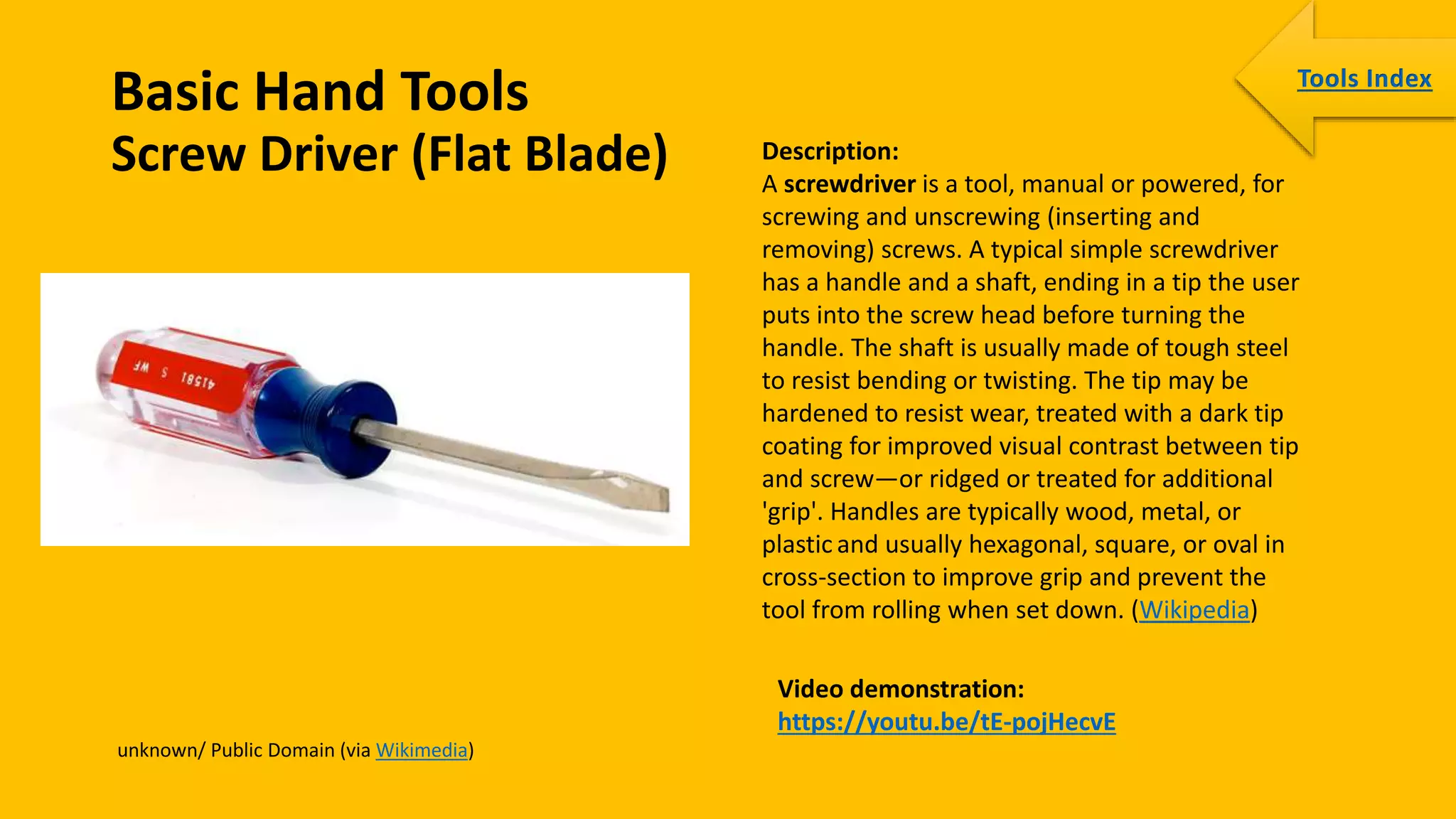 Basic Hand Tools | PPTX