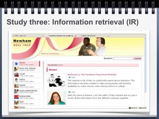Study three: Information retrieval (IR)
 