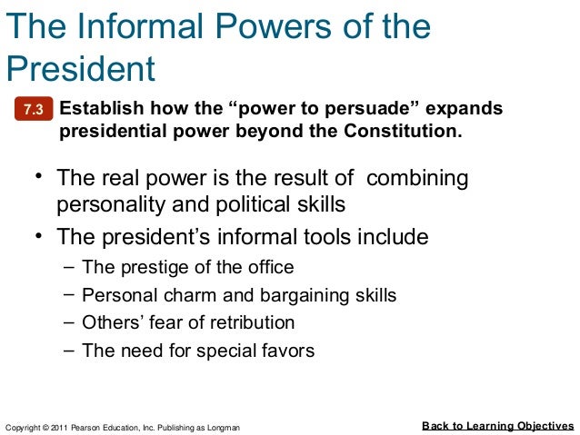 formal powers of the president