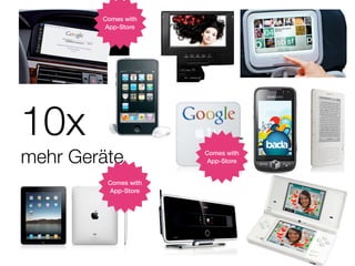 Comes with
        App-Store




10x
mehr Geräte           Comes with
                      App-Store


         Comes with
         App-Store
 