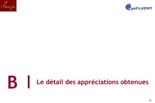 B   Le détail des appréciations obtenues

12                                              12
 