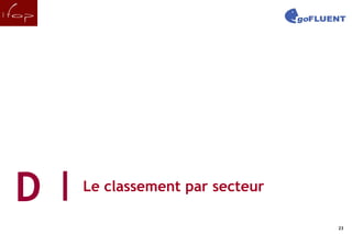 D   Le classement par secteur

23                                   23
 
