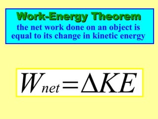 Worknet Equation 02-06-08 - Energy-Kinetic Energy | PPT