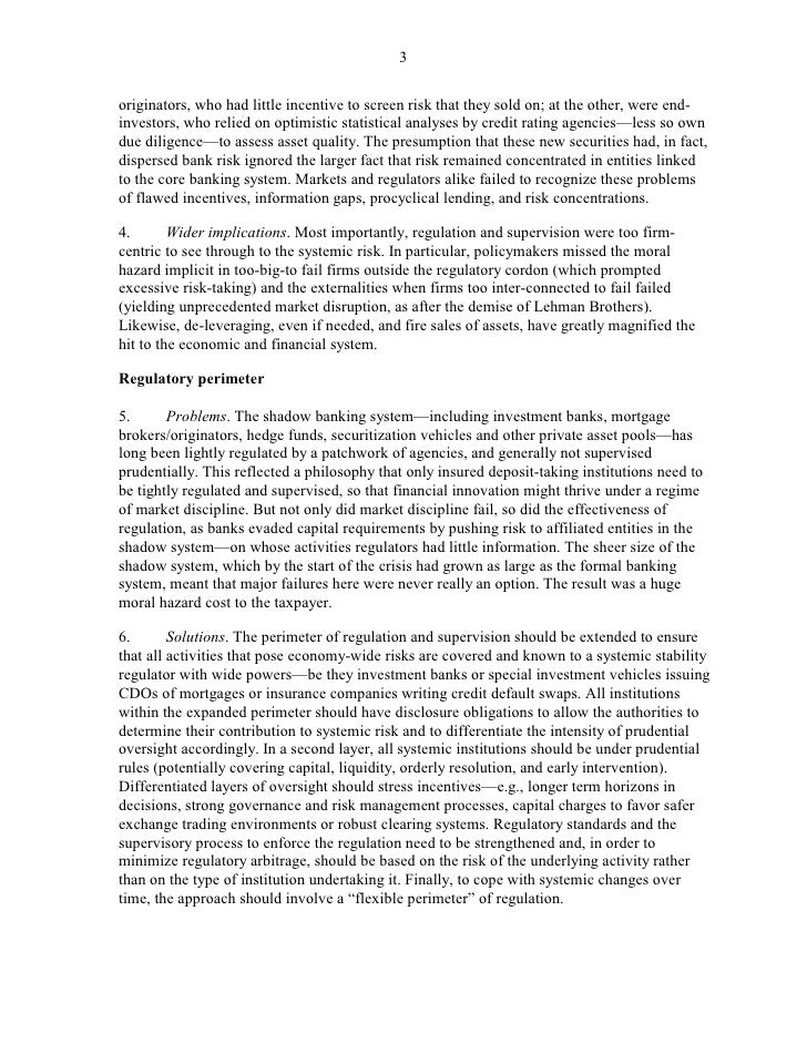 Initial Lessons of the Crisis