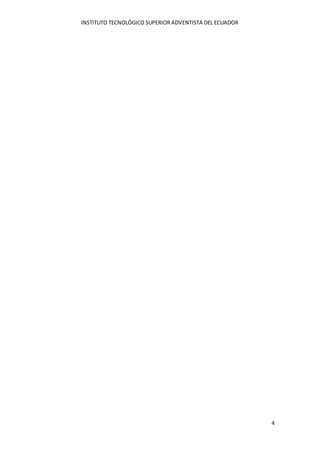 INSTITUTO TECNOLÓGICO SUPERIOR ADVENTISTA DEL ECUADOR
4