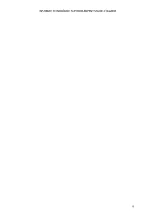 INSTITUTO TECNOLÓGICO SUPERIOR ADVENTISTA DEL ECUADOR
6