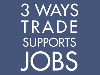 3 Ways Trade Supports Jobs